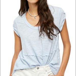FREE PEOPLE SWEETNESS TEE in lunar bloom